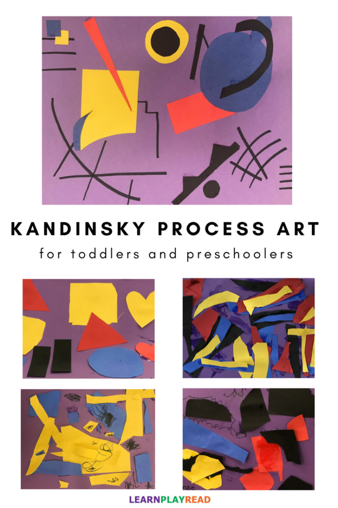 Kandinsky process art for toddlers and preschoolers