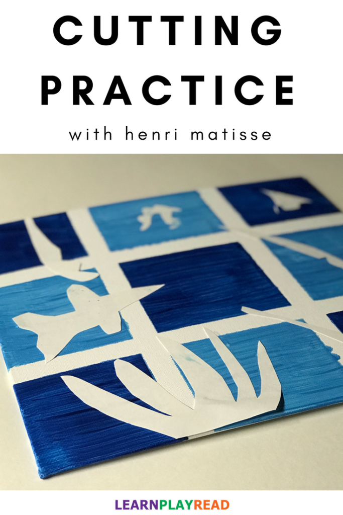 Henri Matisse Shapes Collage: Cutting with Toddlers and Preschoolers