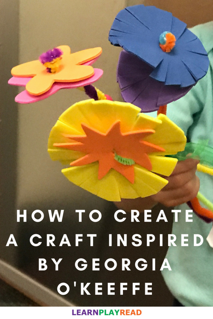 Georgia O'Keeffe Flower Bouquet Craft for Toddlers and Preschoolers