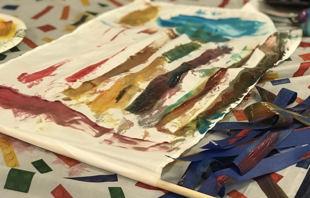 How to Make Betsy Ross Inspired Flags with toddlers and preschoolers