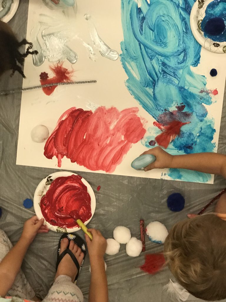 How to Make Betsy Ross Inspired Flags with toddlers and preschoolers