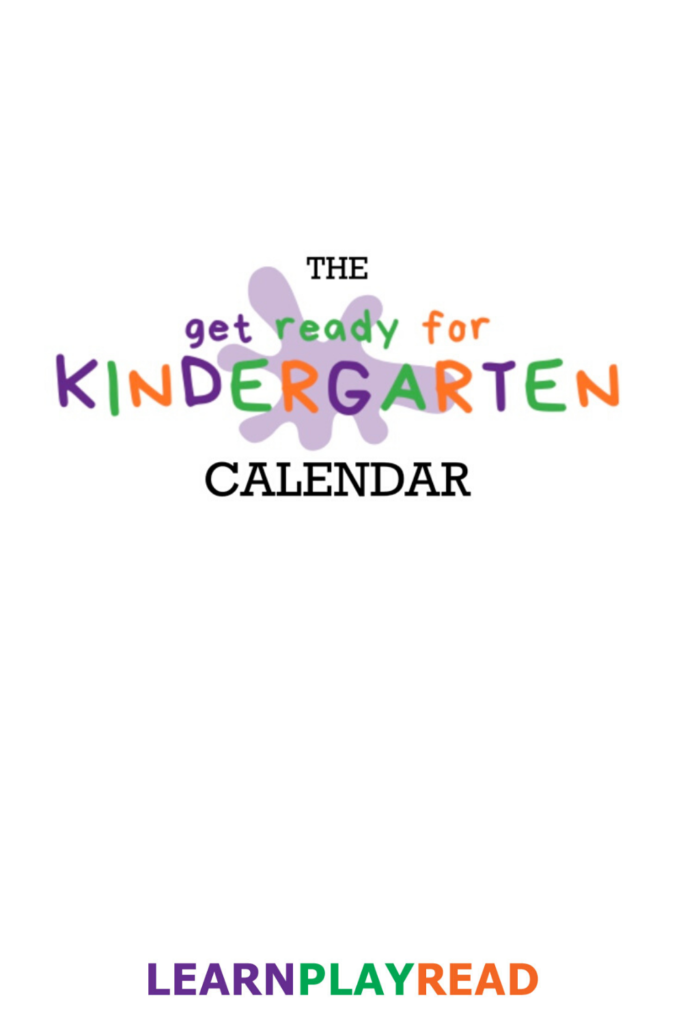 the get ready for kindergarten calendar